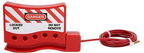Adjustable Lockout Tagout Steel Cable Adjustable Cable Lockout Portable High Toughness Durable Wear Resistant Cable Lockout for Lock Out Tag Out Applications