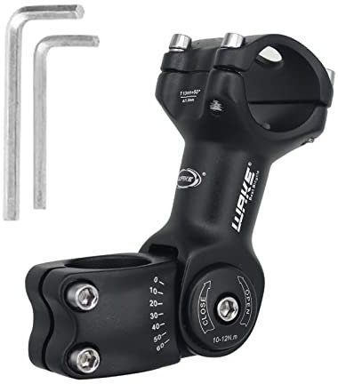 BSSOK Fahrrad Vorbau Verstellbar 31,8mm/25,4mm Lenkererhöhung Fahrrad 90mm/110mm/130mm MTB Fahrradlenker Vorbau 0~60 Degree
