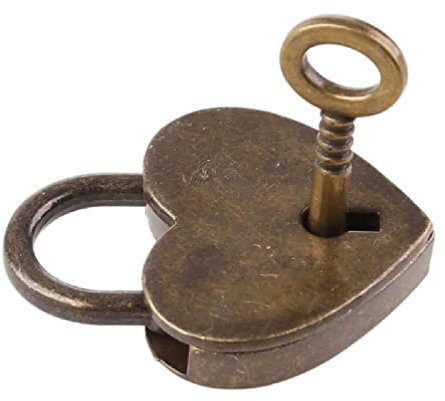 Diarypiece Mini Bronze Shape Lock With For Key Notebook Stationery Accessories Love Lock For Women With Key For Couple