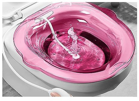CUTTE Sitz Bath Bidet Portatile Bacino Sitz Bath per Ferite Postpartum Recupero Dell'episiotomia Donne in Gravidanza Anziani e Pazienti Adatto per WC Universali,Purple,40x40cm