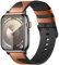 Bandsie Lederarmband Kompatibel mit Apple Watch Armband 45mm 44mm 42mm 49mm, Silikon mit Lederoberfläche Business und Fashion Ersatzarmband für iWatch SE/Ultra/Series 9 8 7 6 5 4 3 2 1, Rotbraun