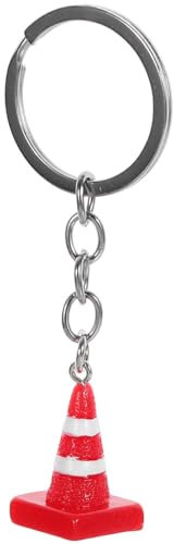Porte-Clés Cône De Circulation Nouveauté Construction Cône Pendentif Barrage Routier Breloque Pour Femmes Et Hommes