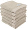 TOM TAILOR Gästehandtuch, 6er Set, 30 x 50 cm, 100% Baumwolle / Frottier, mit Aufhänger und Label mit Logo, COLOR BATH TOWEL Beige (Sunny Sand)