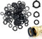 UILYNIU 90 pieces rubber hose washers, includes 30 pieces 1/2 inch washers, 30 pieces hose O-rings and 30 pieces 3/4 inch shower hose washers,sealing rings, compartment seal set (Schwarz)