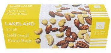 75 Lakeland Press-Seal Food Storage Bags 16.5 x 15cm With Write on Panels and Freezer Safe
