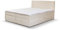 VENASI MÖBEL Gloria Boxspringbett mit Bettkästen H2/H3 Matratze und Topper Cord-Stoff (Beige, 180 x 200 cm)