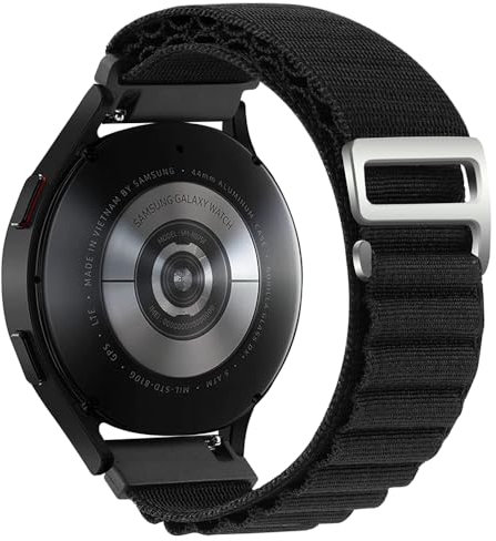 FYISWHO Breathable Nylon Ersatzarmband für Ticwatch E3 / E/GTH, 20mm Sport Armbänder Uhrenarmband, Armband für Coros Apex 42mm / Apex 2 / Pace 2 (Black)
