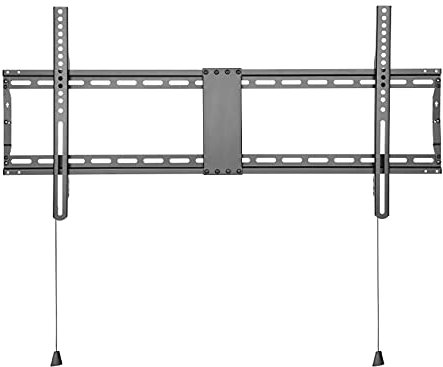 Support TV ultra fin, noir mat, support TV grand écran pour la plupart des téléviseurs à écran plat de 43 à 90 pouces, support mural fixe pour téléviseur à profil bas, support de bureau pour moniteu