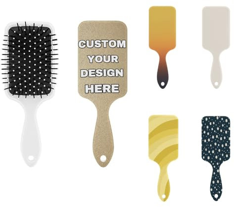 RoPox Personalisierte Haarbürste, Individueller Text und Bilder, antistatisch,Entwirrbürste zur Bändigung Luftkissenkamm perfekt als personalisiertes Geschenk für Männer und Frauen
