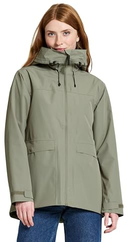 Didriksons Regenjacke Damen Wasserdicht Übergangsjacke Joanna | Wassersäule 10000 mm, Atmungsaktivität 5000, verstellbare Kapuze mit Kordelzug, versiegelte Nähte, winddicht