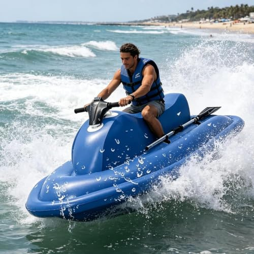 WEIZIIA Faltbarer 3-in-1 Elektro-Jet-Ski (aufblasbar) & Unterwasser-Tauchscooter – mit 500 W / 700 W bürstenlosem Motor (bis zu 130 Min. Laufzeit) und 10.000 mAh / 16.000 mAh Akku – 11 km/h 700W16Ah