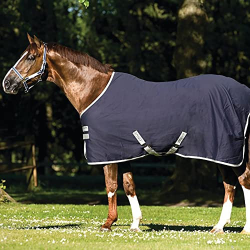 HORSEWARE Ireland Amigo Stable Sheet X Sur Poly, Color: Navy/Silver, Size: 72 (ADRF22-BI00-72)