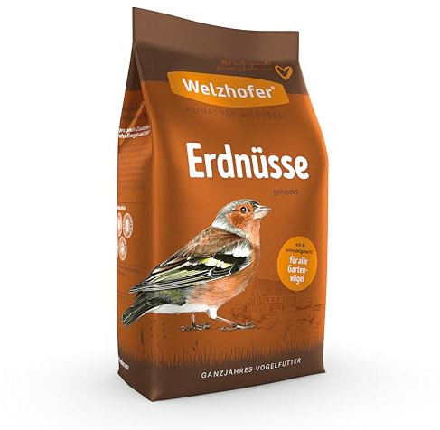Welzhofer Erdnüsse gehackt 10kg Wildvogelfutter - Hochenergie Vogelfutter für Garten- & Wildvögel, mit extrem hohem Ölgehalt, 24% Eiweiß, 176 mg Magnesium. Rückstandsfrei & nährstoffreich