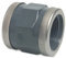 Liquipipe GmbH PVC Gewindemuffe mit Verstärkungsring 1 1/2 Grau Innengewinde x Innengewinde Muffe PVC-U