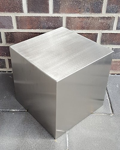 garten-wohnambiente Dekorations-Quader Würfel 40x40x40 cm Edelstahl matt gebürstet Dekoquader