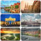 Merchandise for Fans Deutschland/Germany Sehenswürdigkeiten - 6 rechteckige Kühlschrankmagnete 7X 4,5 cm - 03 für Memoboard Pinnwand Magnettafel Whiteboard