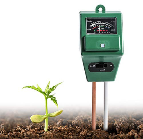 Digital pH Soil Tester,-in PH Feuchtigkeit Sonnenlicht Sensor Sonde Meter PH Bodentest Kits Test Funktion für Haus und Garten, Pflanzen, Bauernhof, Innen-/Außeneinsatz. (-in Boden PH-Messgerät)