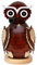 Wunderschöne Holz-Räucherfigur Eule, braun, L/B/H: 8 x 8 x 15 cm.