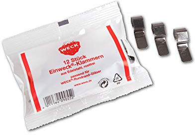 Pack of 12 WECK Einweck Clips/Brackets/Clamps - Replacements Spares for Jars