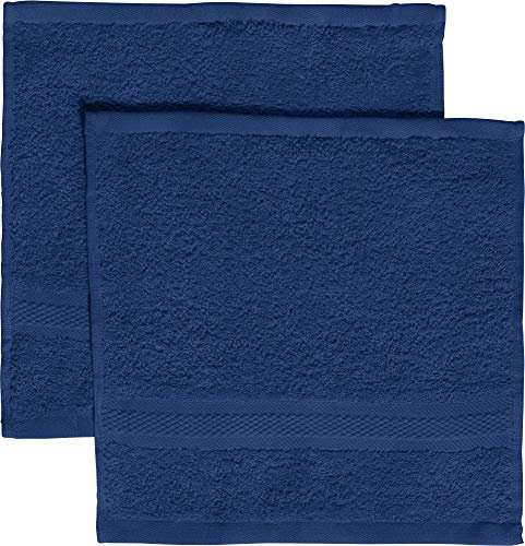 REDBEST Seiftuch 2er-Pack Chicago dunkelblau Größe 30x30 cm - saugstark, strapazierfähig, ideal für Reisen, Sport (weitere Farben)