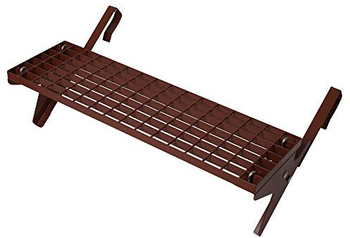 Dachtritt Set 80x25 cm, Rotbraun, Universal-Trittrost mit Laufroststützen aus feuerverzinktem Stahl, Dachstufe, Laufrost, Steigtritt für Großflächenziegel (ab 44 cm Ziegellänge)