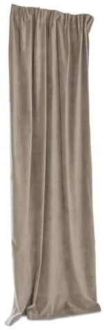 Loberon Vorhang Lyannece, beige | Edel Schimmernd, Blickdicht, mit Raffbarem Zugband, Geschmeidig Weicher Fall, Gardine, Sichtschutz, Polyestersamt