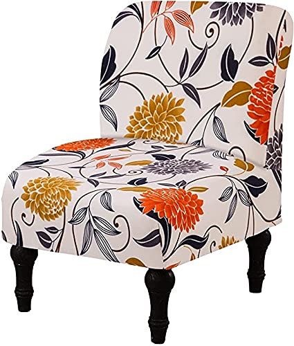 QHDXL Housse de Fauteuil sans Accoudoir, Élasticité Club Relax inclinable Cabriolet Couvre Canapé 1 Place Protecteur Chaise Lavable Bureau ( Color : H )