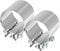 DOCAS Ø 76 mm Universal de Abrazadera de tubo de escape Coche Acero inoxidable Abrazadera de tubo de escape Junta de solapa Junta de abrazadera de banda Abrazadera de tubo de escape (2 piezas)