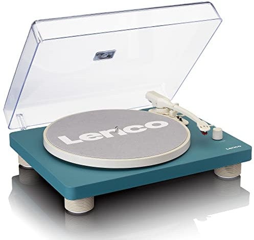 Lenco LS-50TQ - giradischi con altoparlanti integrati, registrazione USB, 33, 45 o 78 giri/min, USB, turchese