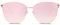 SOJOS Retro Runde Katzenaugen Sonnenbrille Mirrored Metall Flach Linsen SJ1085 mit Gold Rahmen/Verlauf Rosa Linse