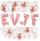 30pcs Ballon Latex Or Rose Blanc Ballons Confettis et Ballon Aluminium EVJF Ballon de Baudruche Accessoire Photobooth de Décoration Cadeau pour Enterrement de Vie de Jeune Fille Mariage Fête