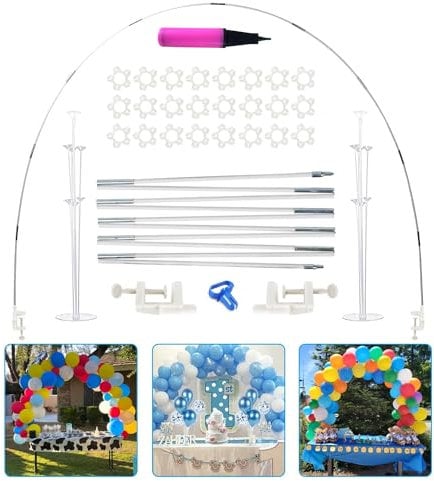 CZCPARY Tisch-Ballonbogen Kit, wiederverwendbare Faser Ballonbogen Stützen, verstellbare Ballonbogen Stützen für Geburtstag Dekorationen, Hochzeiten,Abschlussfeier