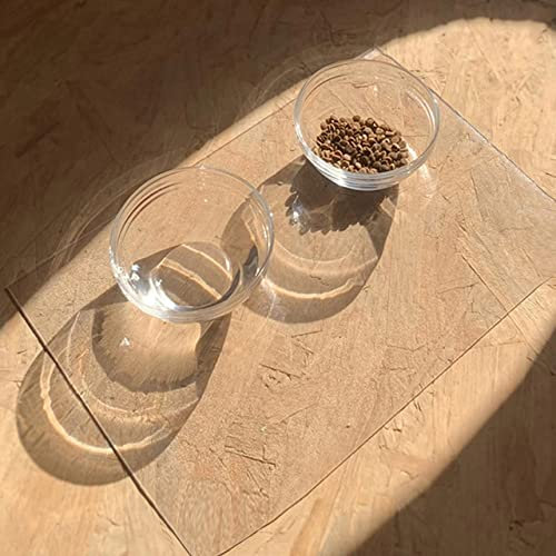 DG Catiee Clear PVC Pet Feeding Mat,Durable Waterproof Dog Food Mat Wipe Clean Non-Slip Plastic Transparent Cat Bowl Mat Placemat (30 * 30cm)