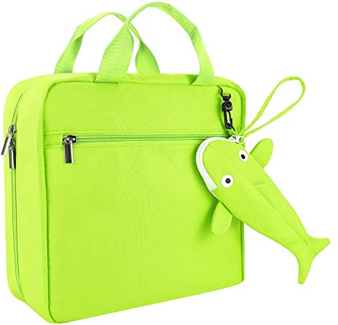 Annmore Tasche für Tiptoi Stift und Tiptoi Bücher Starterset, mit Tragbares Hai Hülle für Tiptoi Stift, Platz für 10 bis zu 12 Bücher, Transporttasche für Tiptoi Puzzle und Zubehör, Grün