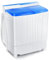 TANGZON Twin Tub Washing Machine, 8.5/6/4.5KG Portable Washer and Spin Dryer Combo with Timer Control, Compact Washers for Camping Dorms Apartments RVs (Blue, 3.5KG Washing 1KG Drying)