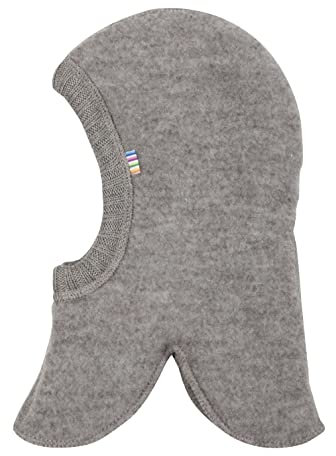 Joha Schlupfmütze Balaclava Mütze 100% Merino Wolle | Unisex Schalmütze Mützenschal Winter Sturmhaube für Kinder und Baby 0-9 Jahre, Größe 50 cm, Hellbraun
