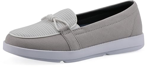 Island Surf Company Gia Boat Shoe (Grey, us_Footwear_Size_System, Adult, Women, Numeric, Medium, Numeric_8_Point_5)