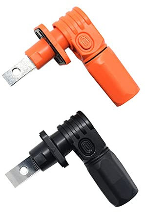 2PCS Batterie-Energiespeicher-Steckverbinder, 120A/200A Hochstrom-Steckverbinder, IP67 Ellbogen-Stromklemme (Typ6)