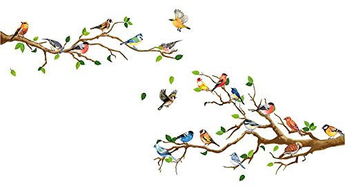 Kinder Wandbild Decal Wandfarbe Art Dekor Vögel Home Stickers Kinder Geschenke Einweg Wand- und Wandfarbe Wand Silber (Multicolor, One Size)