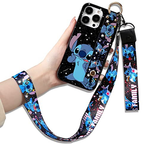 LYUBFDC Handykette Handyhülle für Apple iPhone X/XS 5,8 Hülle mit Band, Cute Stitch Silikon Weiche TPU Case Schutzhülle zum Umhängen Kordel Verstellbares Handgelenkband für iPhone XS, 05
