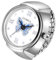 JewelryWe Ringuhr Fingeruhr Elastisch Schmetterling - Damen Analog Quarz Fingerringuhr Ring Uhr Uhrenring mit Blau Schmetterling Römischen Ziffern Zifferblatt und Silber Legierung Elastisch Band