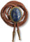 Himongoo Bolo-Krawatte aus natürlichem Edelstein, braunes Leder, Hochzeitskrawatte für Männer und Frauen, Western-Stil, Lapislazuli, M