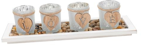 Ensemble De Bougeoirs avec Plateau De Rangement Bougeoirs Décoratifs Modernes pour Lintérieur Support pour Bougie De La Saint-Valentin