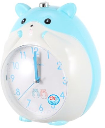 Zerodeko Kleiner Hamster Wecker Digitaler Wecker Vintage- Tischuhr Wecker Dekoration Nette Alarm Uhr Nacht Licht Uhr Baby- Kind Schmiedeeisen Abs Stille Glocke