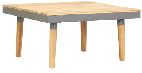 RAUGAJ Furniture Home Tools Garten-Couchtisch, 60 x 60 x 31,5 cm, massives Akazienholz