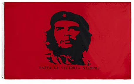 PinkDisplay Che Guevara flagge Polyester full color 3x5ft (90x150cm) Headtape mit Ösen und Double Stitched für Feiern