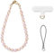 AOKSUNOVA Handykette Universal Kurz Perlen Handyanhänger Handyschmuck Handykette Steine Rosa
