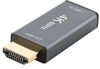 YRRNAE USB C (Female) to HDMI Adapter, 4K 60Hz USB Type C to HDMI Converter for MacBook Pro, MacBook Air, iPad Pro, Pixelbook etc，1-Pack