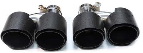 REMAZ Endstuck Auspuff für Audi Q5 Up to SQ5, Auspuffblenden Edelstahl Auto Endstück Endschalldämpfer Spitze Endrohrblende,D Carbon Fiber
