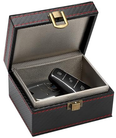 TNSLAND Keyless Go Schutz Autoschlüssel Box - Anti-Diebstahl Signal Blocking Faraday Box für Schlüssel - RFID Blocker (11.5 x 9 x 6.2cm)